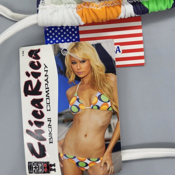 Chica Rica Triangle Bikini Top in Ozone Print - Picture 10 of 11